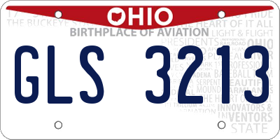 OH license plate GLS3213