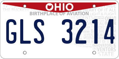 OH license plate GLS3214