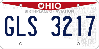 OH license plate GLS3217