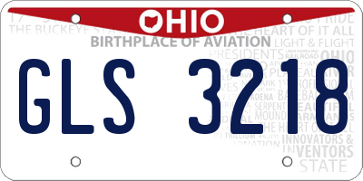 OH license plate GLS3218