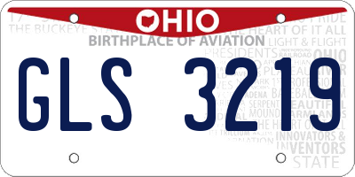OH license plate GLS3219
