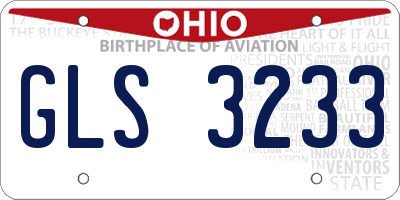 OH license plate GLS3233