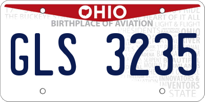 OH license plate GLS3235