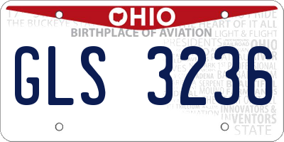 OH license plate GLS3236