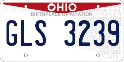 OH license plate GLS3239