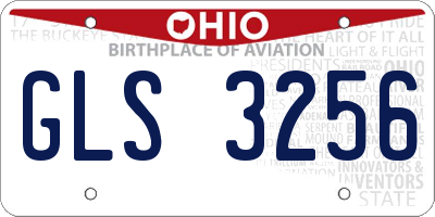 OH license plate GLS3256