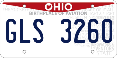 OH license plate GLS3260