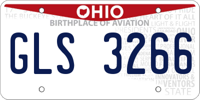 OH license plate GLS3266