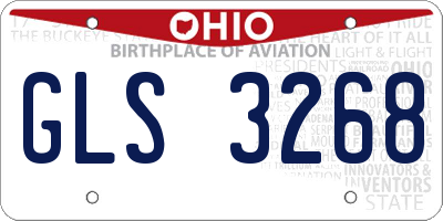 OH license plate GLS3268