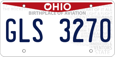 OH license plate GLS3270