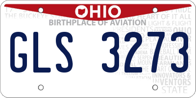 OH license plate GLS3273