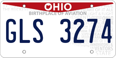 OH license plate GLS3274