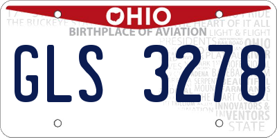 OH license plate GLS3278