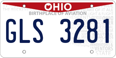 OH license plate GLS3281