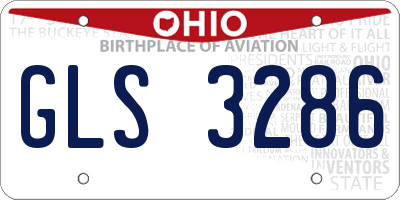 OH license plate GLS3286