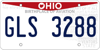 OH license plate GLS3288