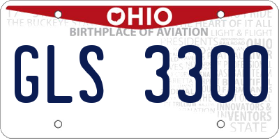 OH license plate GLS3300