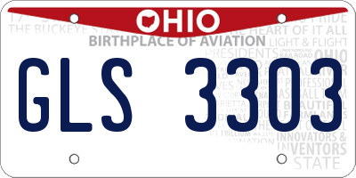 OH license plate GLS3303