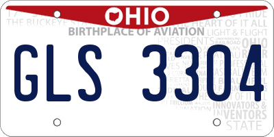 OH license plate GLS3304