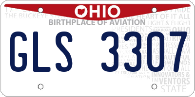 OH license plate GLS3307