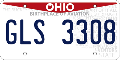 OH license plate GLS3308