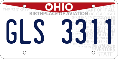 OH license plate GLS3311