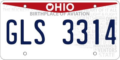 OH license plate GLS3314