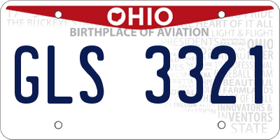 OH license plate GLS3321
