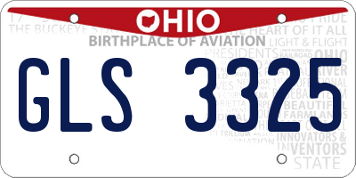 OH license plate GLS3325