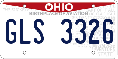 OH license plate GLS3326
