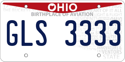 OH license plate GLS3333