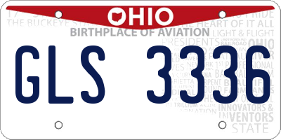 OH license plate GLS3336