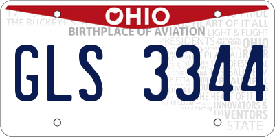 OH license plate GLS3344