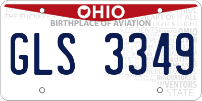 OH license plate GLS3349
