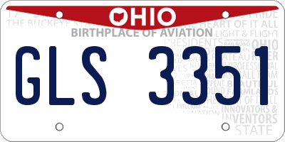 OH license plate GLS3351