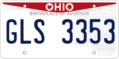 OH license plate GLS3353