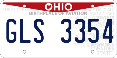 OH license plate GLS3354