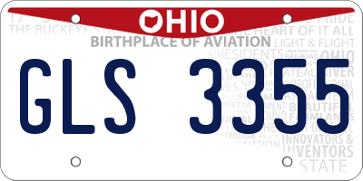 OH license plate GLS3355