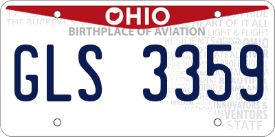 OH license plate GLS3359