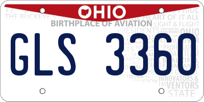 OH license plate GLS3360