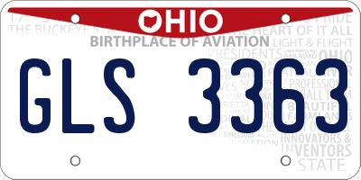 OH license plate GLS3363