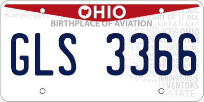 OH license plate GLS3366