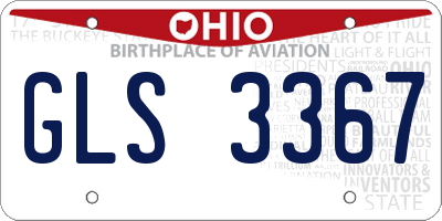 OH license plate GLS3367