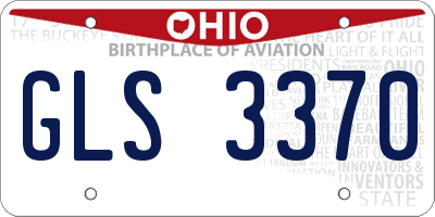 OH license plate GLS3370