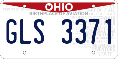OH license plate GLS3371