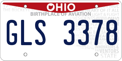 OH license plate GLS3378