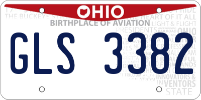 OH license plate GLS3382