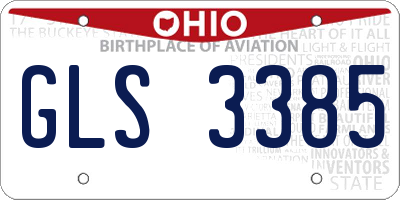 OH license plate GLS3385