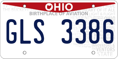 OH license plate GLS3386