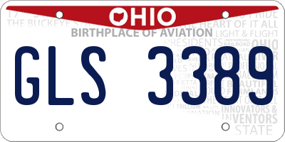 OH license plate GLS3389
